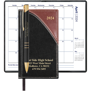 Marano Monthly Calendar & Delane Gold Pen Gift Set